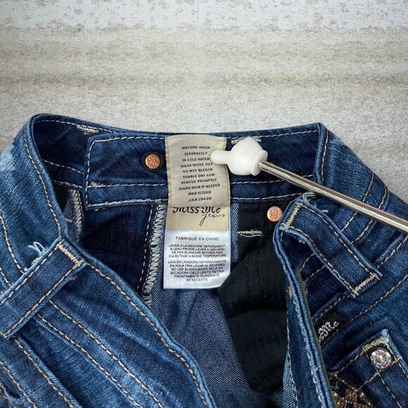 Vintage Y2K Miss Me Jeans 25x30 Signature Rise Skinny Dark Wash Denim - Picture 6 of 7